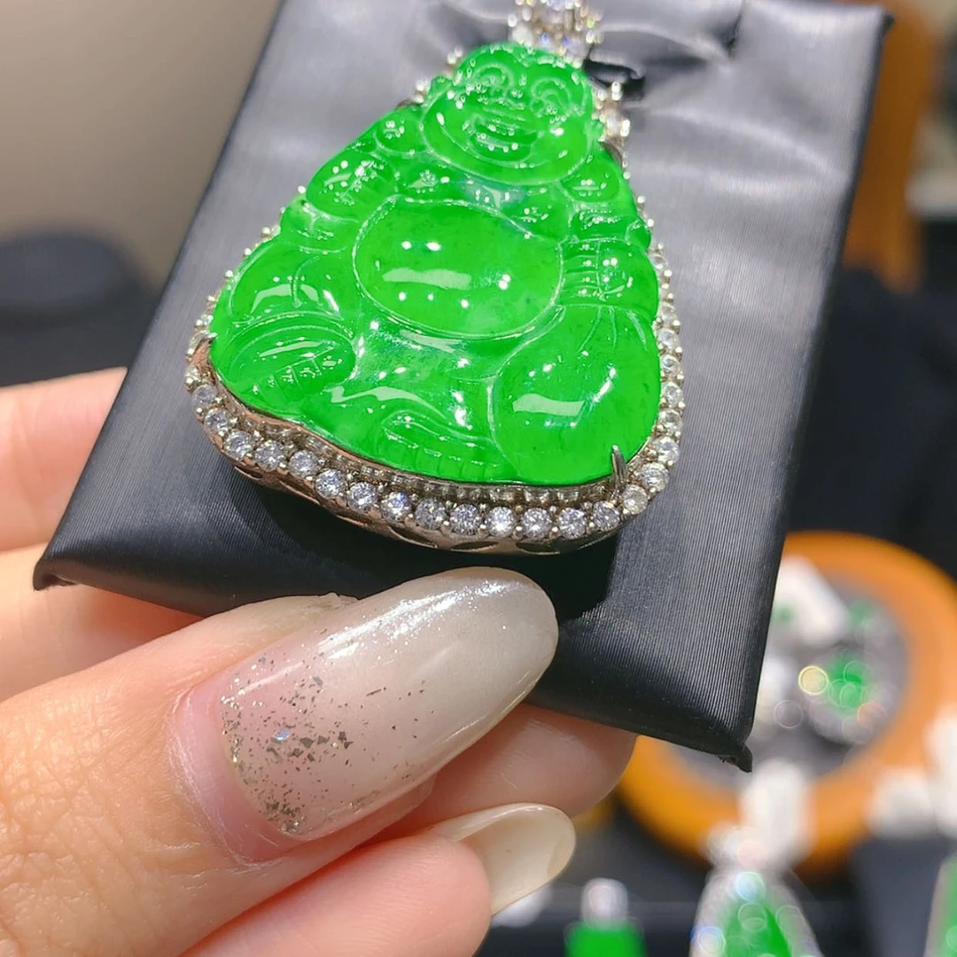 【闪购商品】颈饰银S925镶嵌翡翠5柒姐