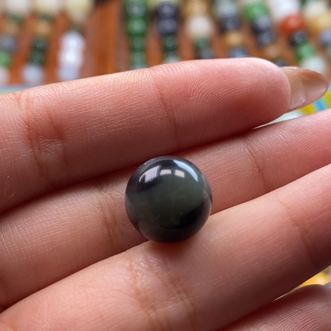 和田玉未镶嵌珠宝奇石福利聚墨青花单珠z12