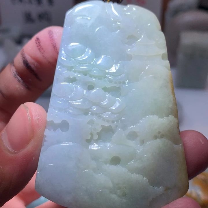 翡翠未镶嵌颈饰保真天然a货翡翠