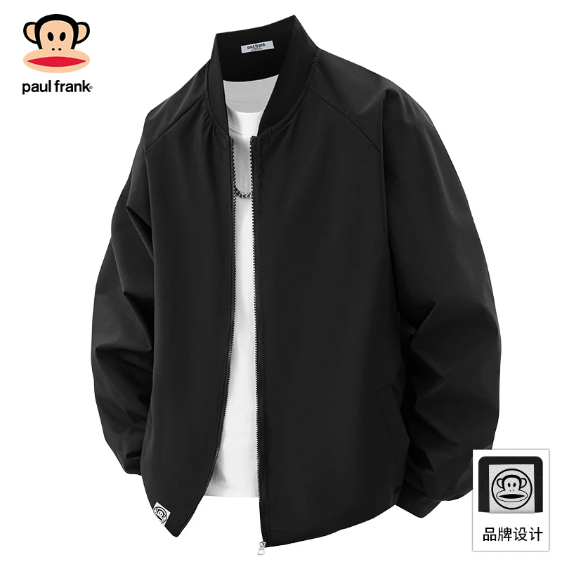 PaulFrank/大嘴猴棒球领夹克外套男2025新款秋季休闲防风宽松上衣