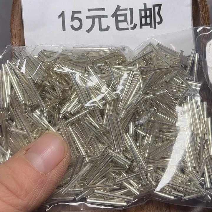 非金属银色管珠50g