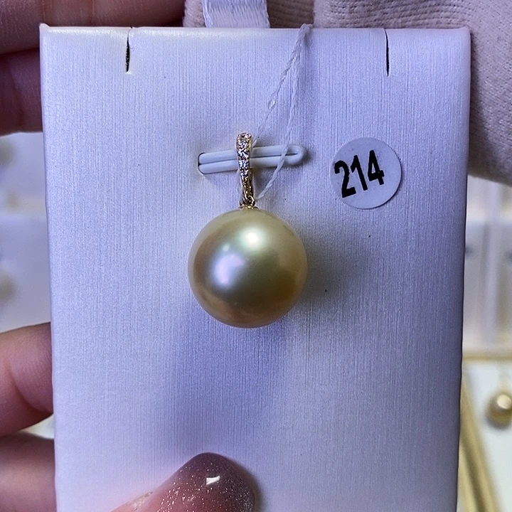 海水珍珠吊坠(不含链)18K金镶嵌