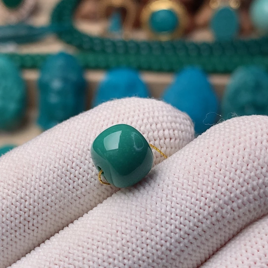 未镶嵌绿松石珠宝奇石9.6m m