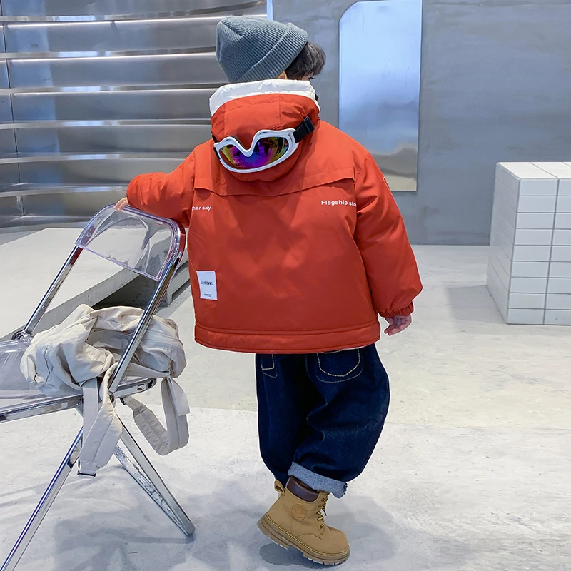 【现货现发】滑雪羽绒服加厚男童冬季假两件配滑雪眼镜K224YRF16520