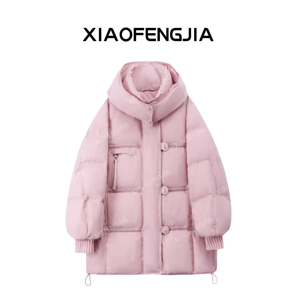 2024冬季新款【四季青小封家轻奢】时尚显瘦百搭连帽羽绒服305