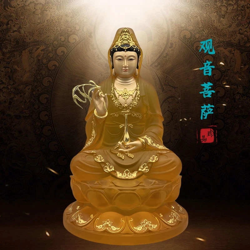 合成琉璃观音菩萨观世音菩萨居家摆件