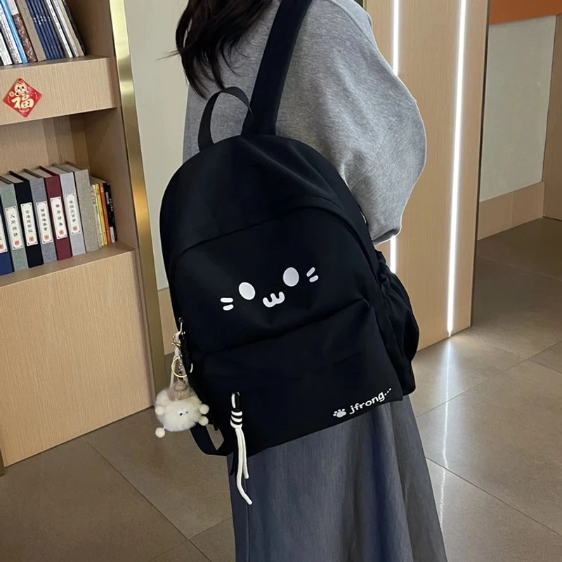 日系可爱新款书包大学生双肩背包休闲学生百搭ins大容量双肩包潮