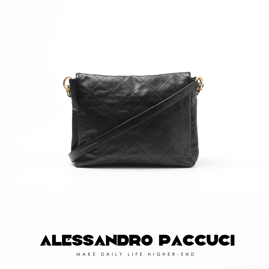 【孤品特价不退不换】洛哥42022BD 头层牛皮时尚格纹手提单肩包