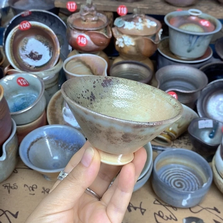 杯子精品纯柴烧全手工茶器福利不退换