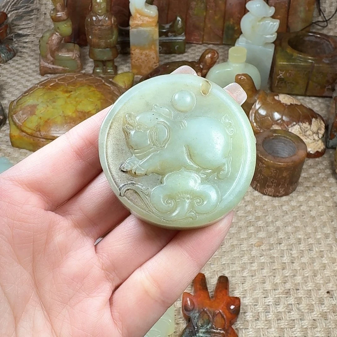 白玉菩提吊坠挂件