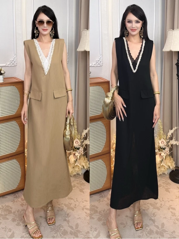 ADLA新款重工连衣裙修身显瘦连衣裙高级感连衣裙