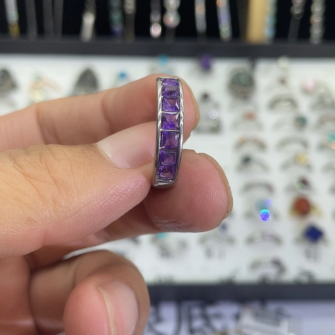 紫晶珠宝半成品未镶嵌