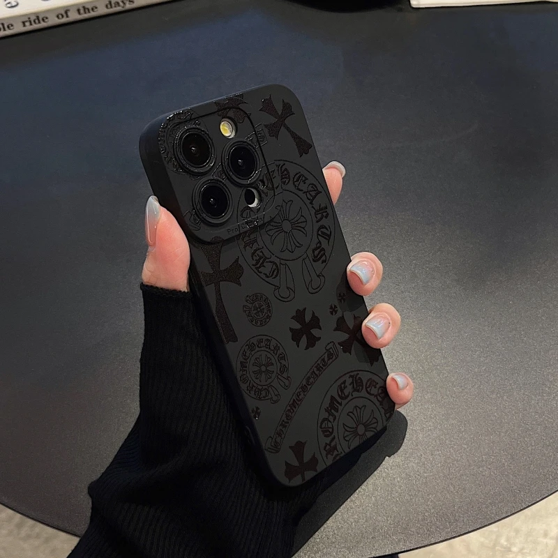 克罗心适用15promax磨砂手机壳iPhone13苹果16防摔14网红12全包11