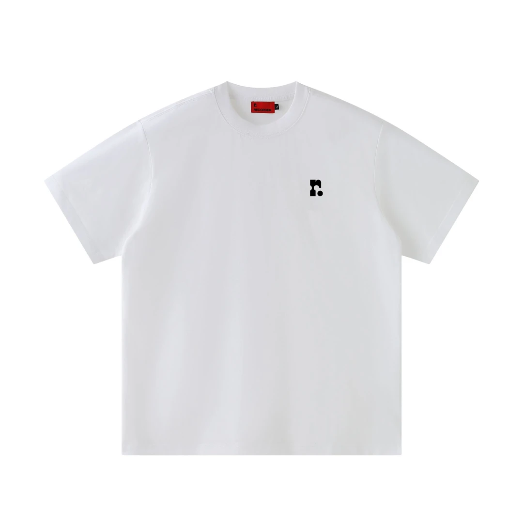 赤序200g纯棉短袖T恤男女同款简约印花设计夏季圆领情侣透气宽松