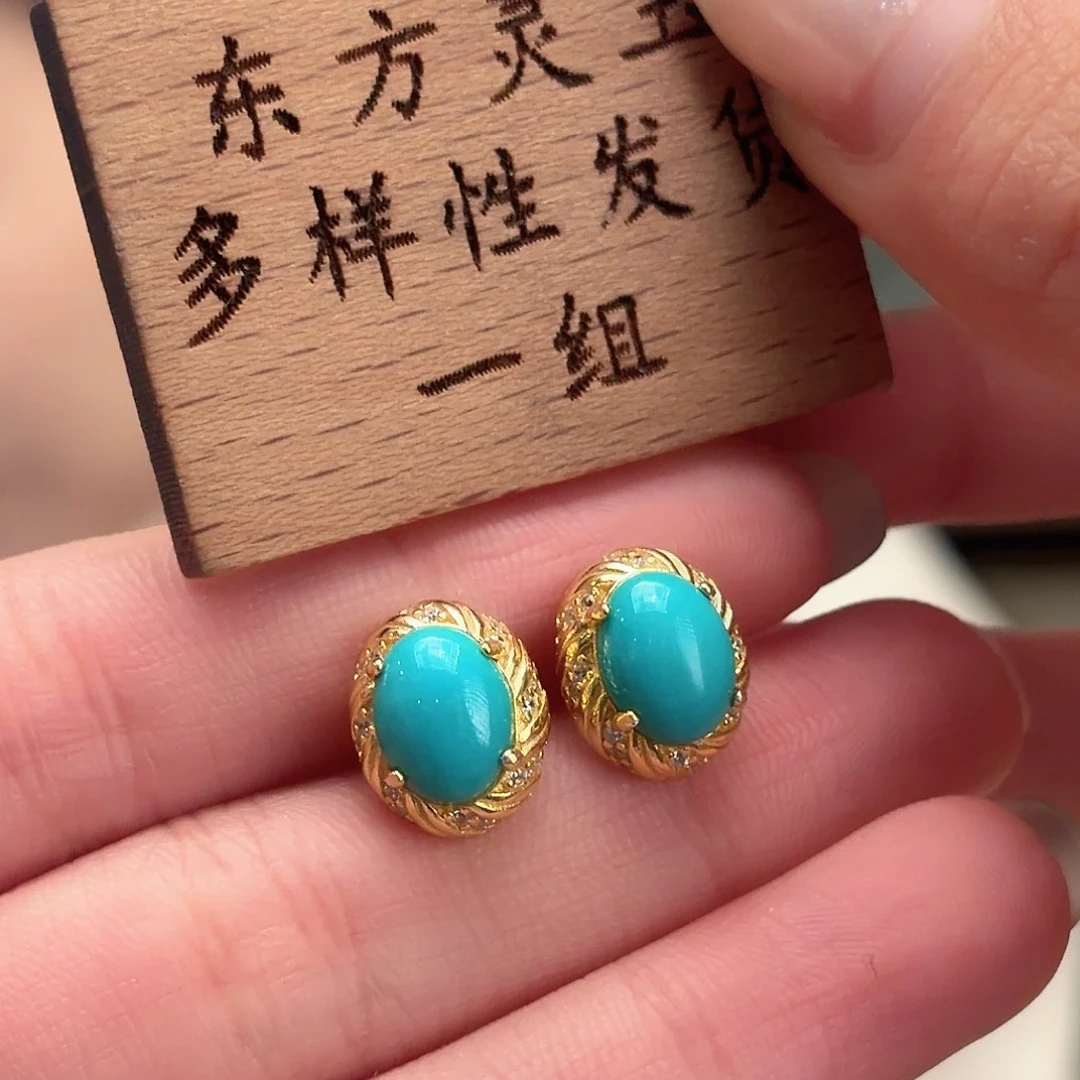 绿松石银S925镶嵌颈饰