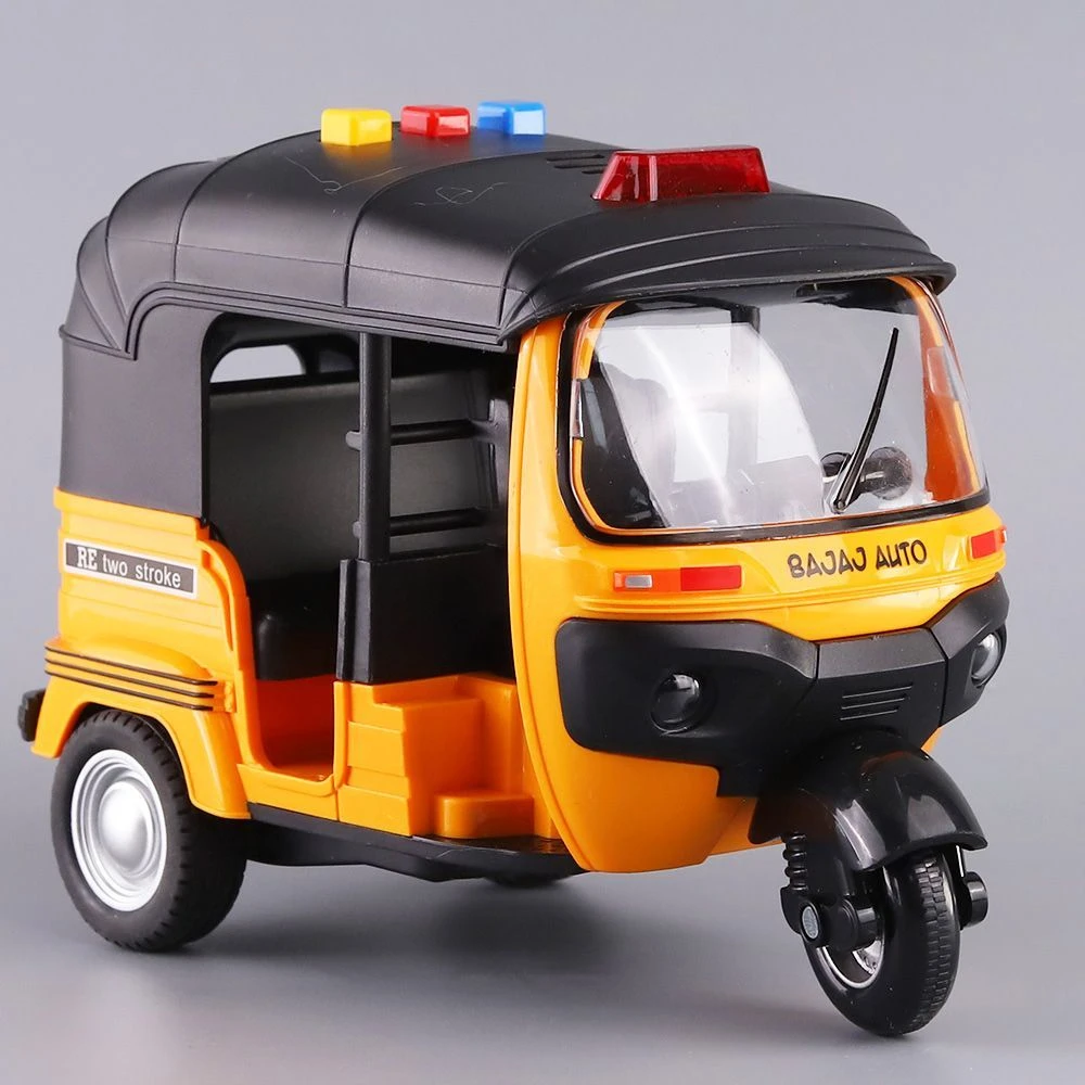 大号印度三轮音乐早教玩具车惯性泰国三轮车男女模型摩托车