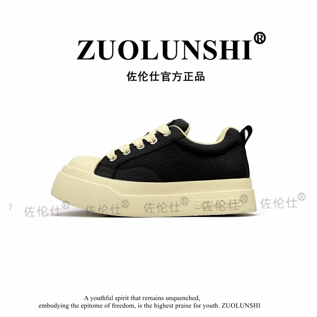 佐伦仕男鞋新款时尚经典厚底休闲板鞋舒适百搭男士潮流增高鞋