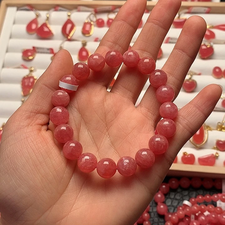 菱锰矿（红纹石）手绳未镶嵌