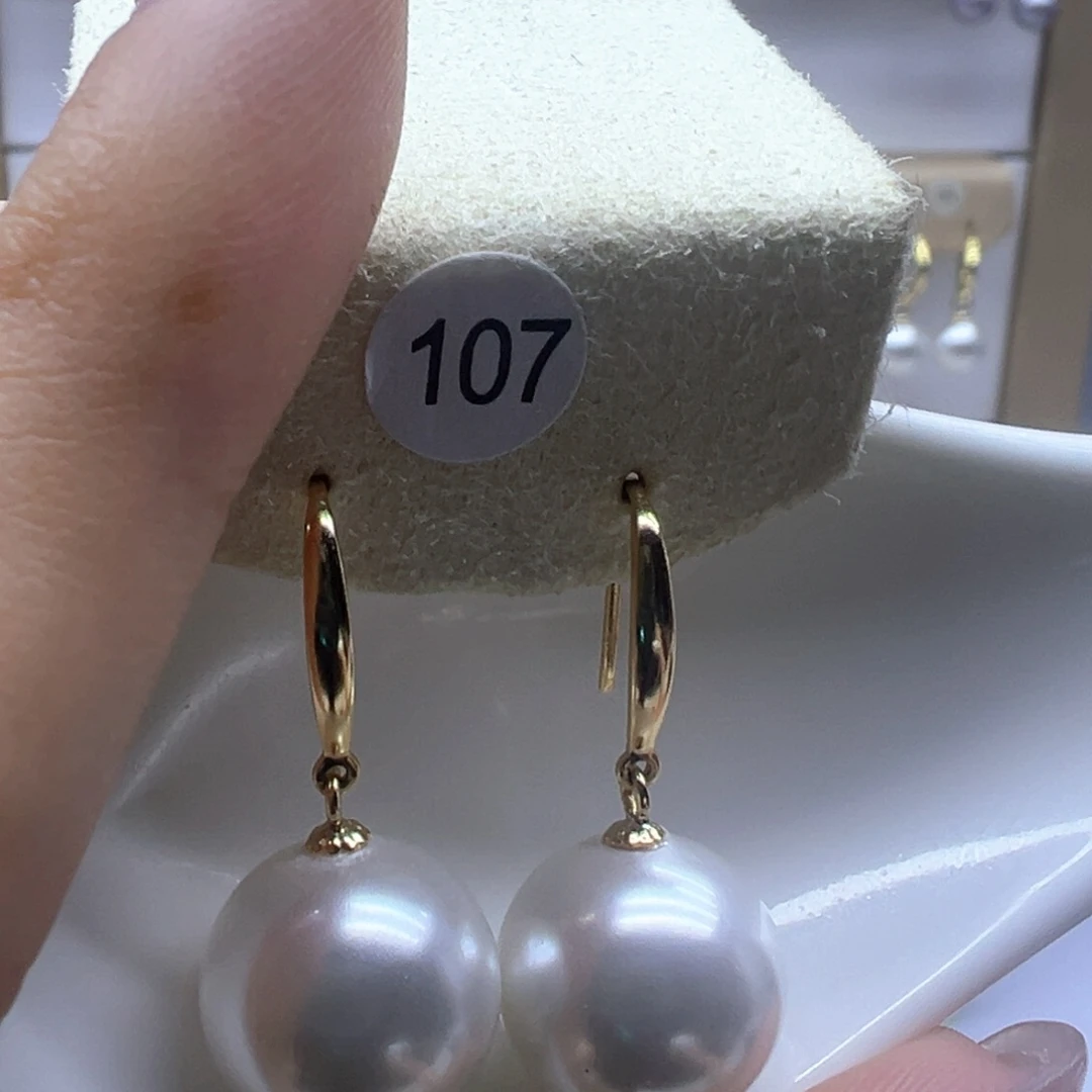 银S925镶嵌淡水珍珠耳饰