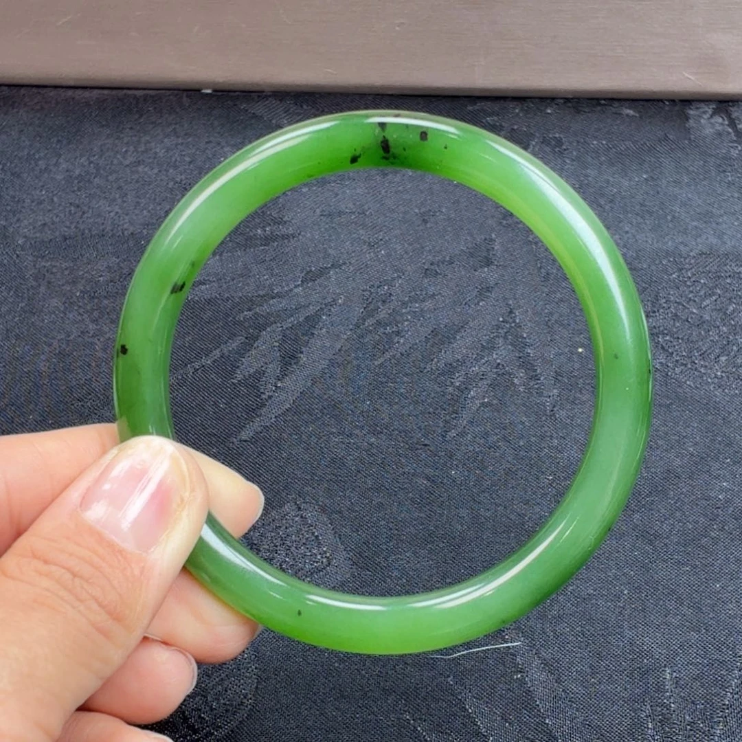 和田玉未镶嵌手镯碧玉美人条58.2