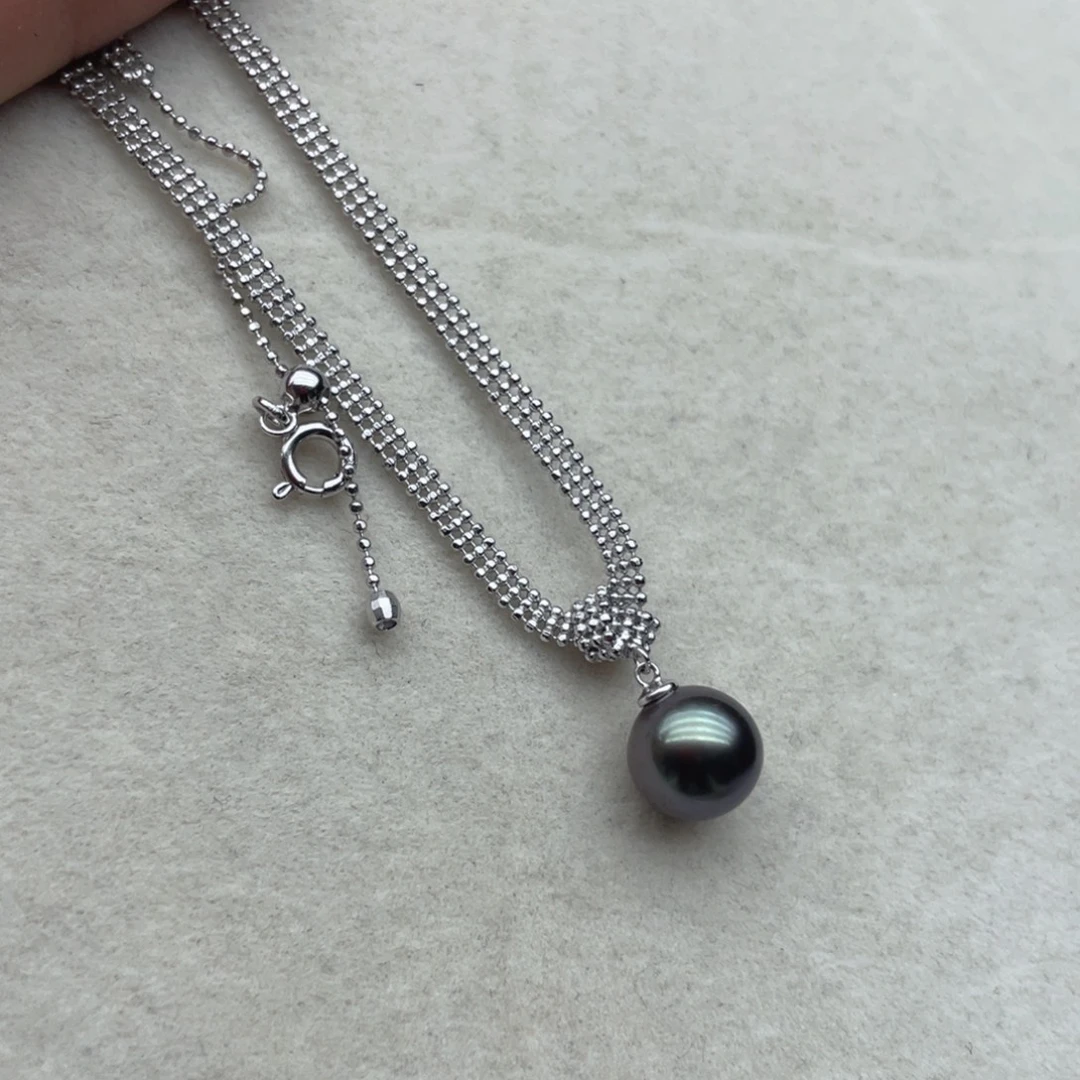银S925镶嵌海水珍珠颈饰F69