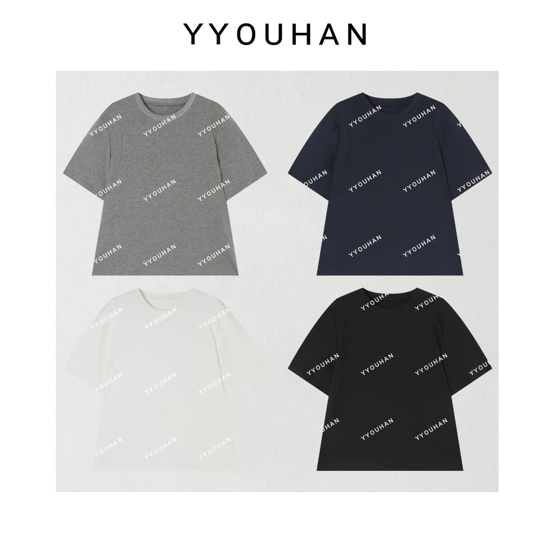 YYOUHAN 2025新款【高阶自留】立体剪裁显瘦百搭短袖T恤 2508C4254