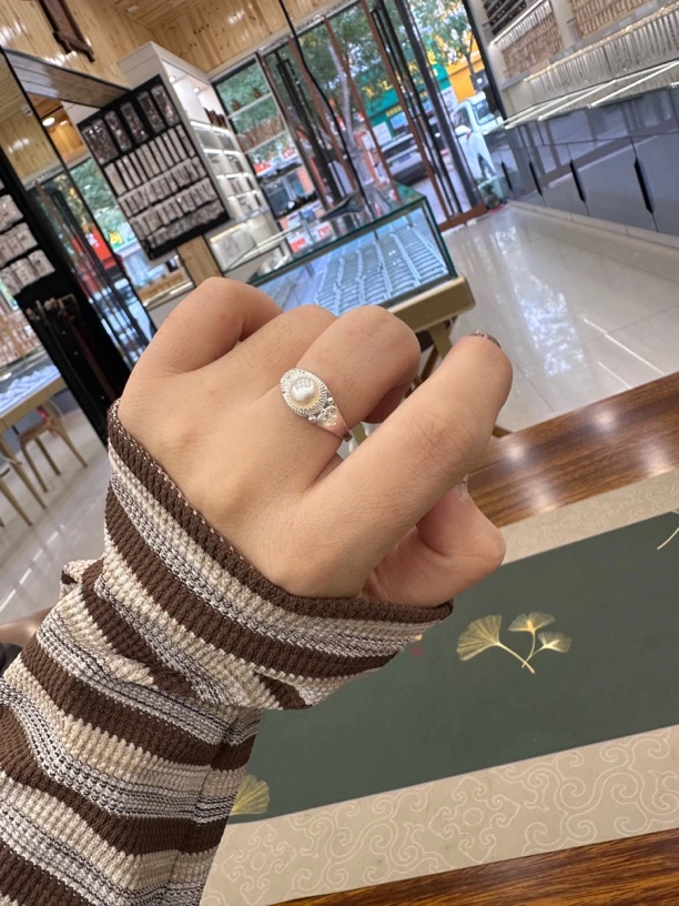 925银戒指 戒指 人间白茶 时尚百搭简约可调节