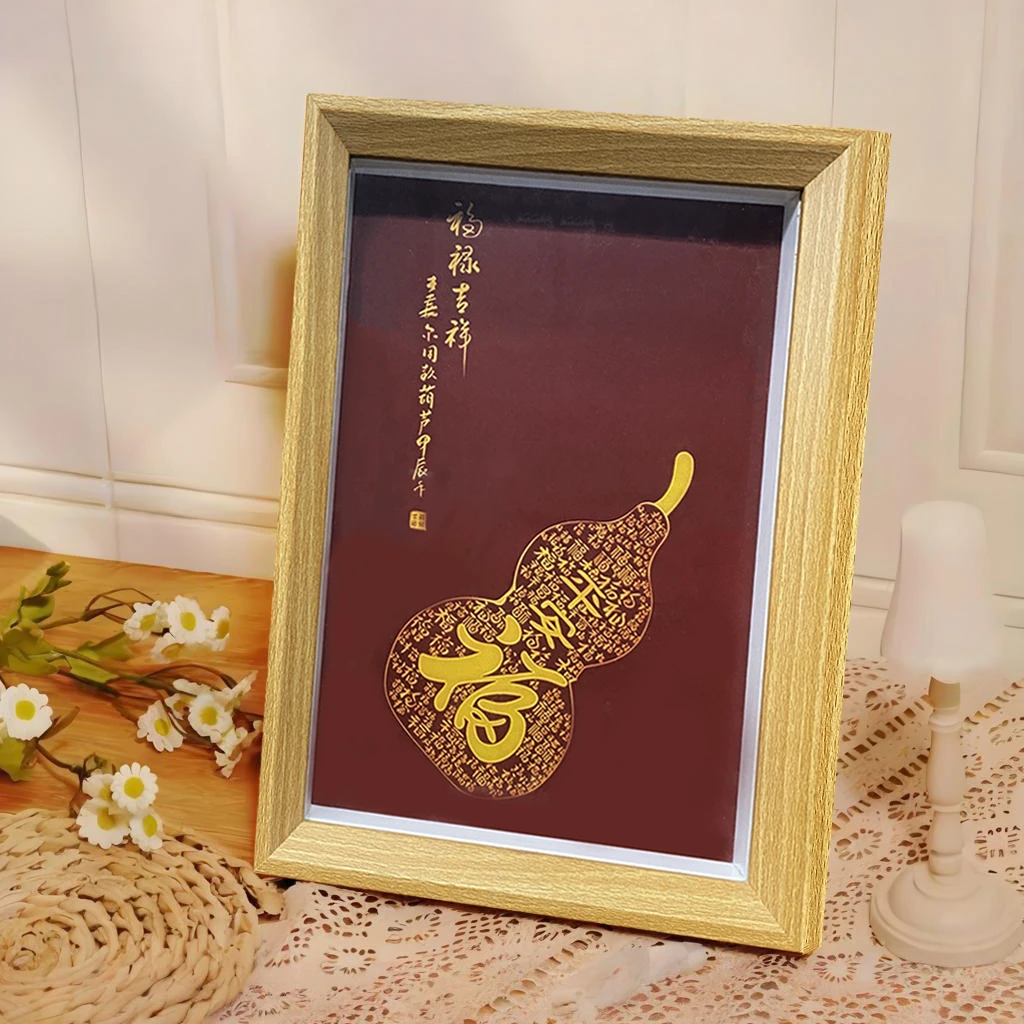 吉祥如意金葫芦书法百福字文字摆件适合客厅桌上摆放葫芦1722
