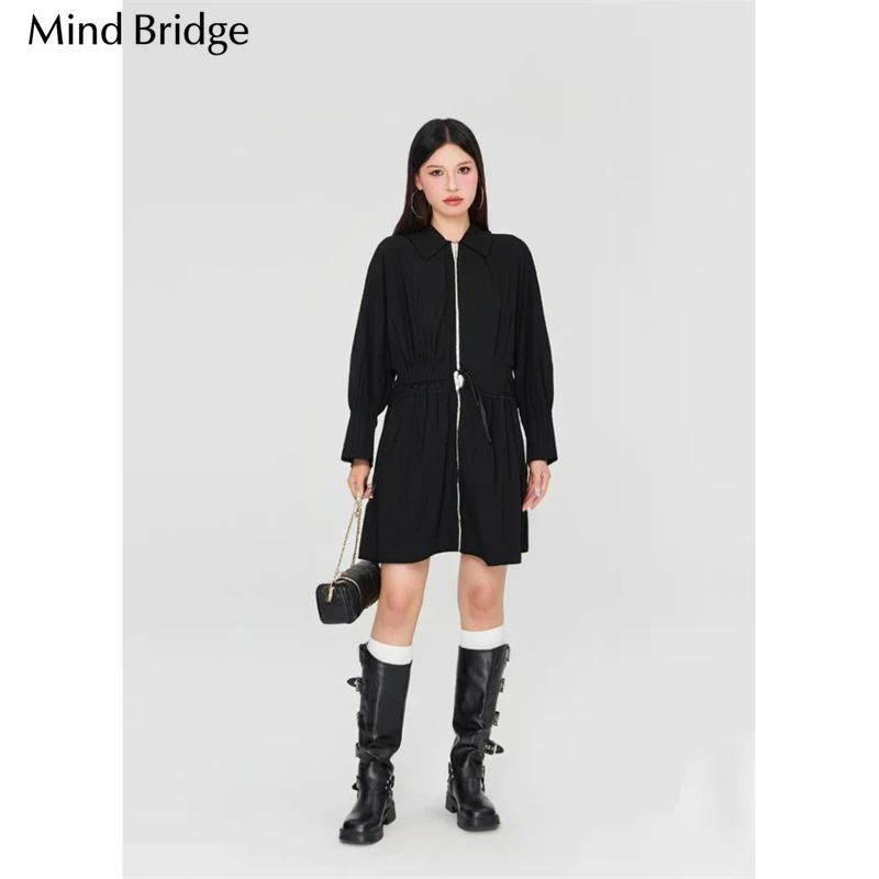 Mind Bridge/心桥时尚收腰连衣裙MB1522-MWOP320CDN