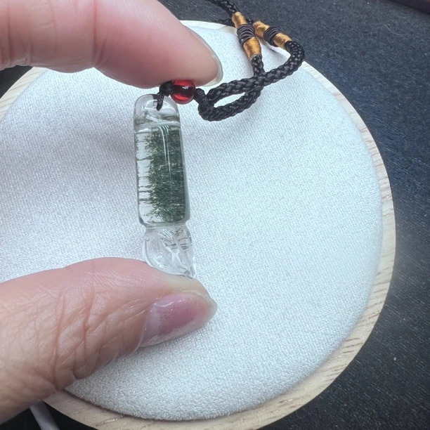 水晶文昌笔吊坠绿幽灵