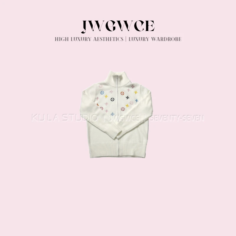 【Baby恩】F169轻奢羊毛混纺针织上衣外套女装