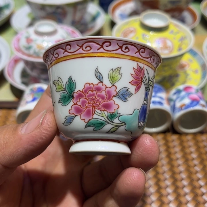 纯手绘精品盖碗杯