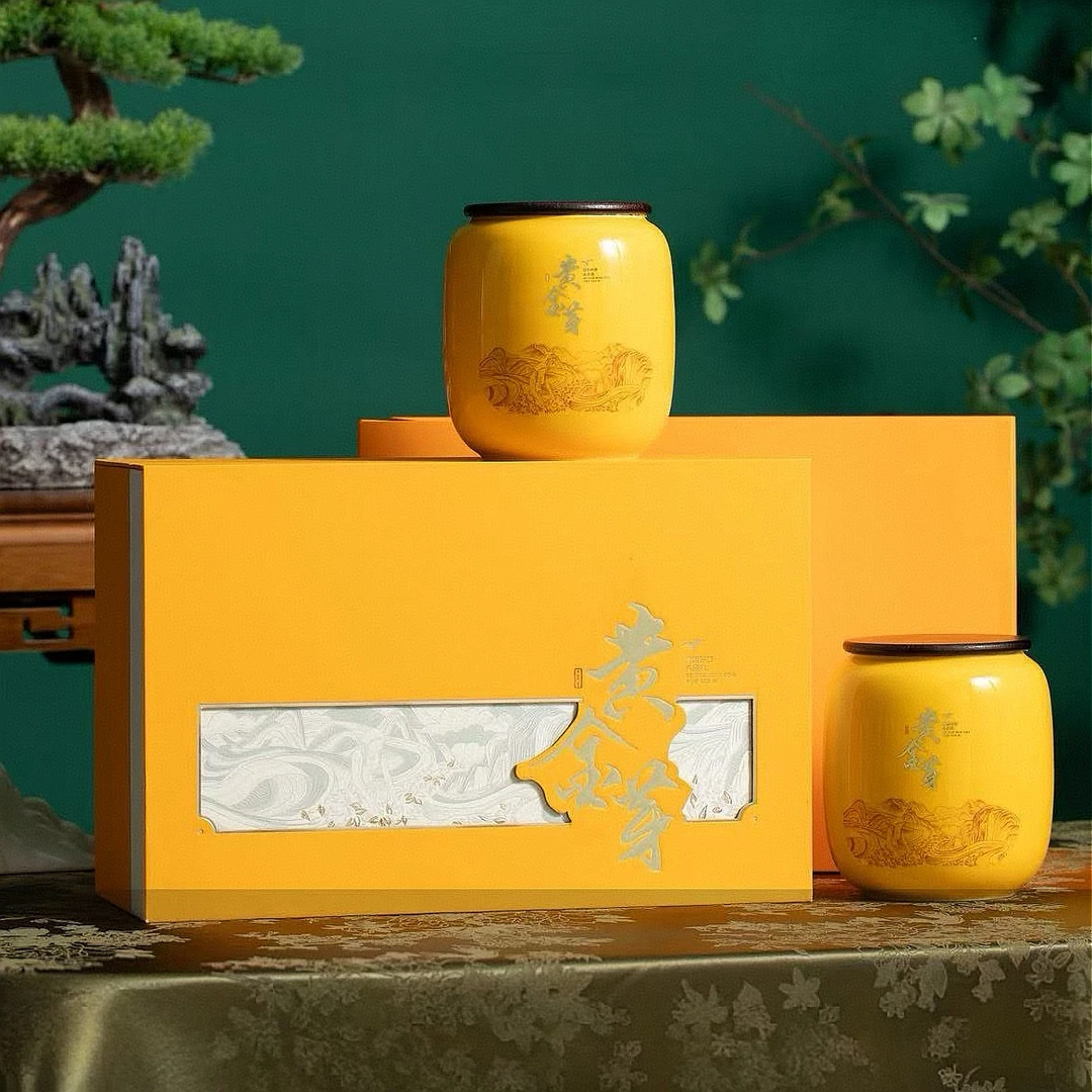 【头采】茶叶 雨前春茶 豆香浓郁 绿茶  黄金芽 送礼盒礼袋