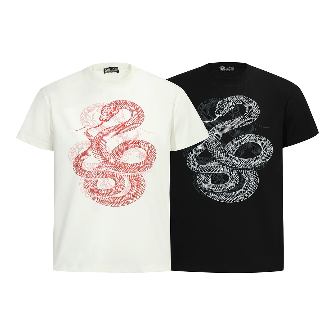 LA17美式复古蛇纹短款cleanfltT恤修身显瘦辣妹ins男女S25660