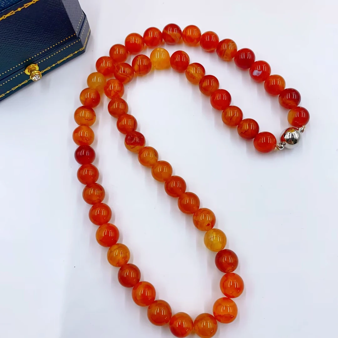 项链 288  橙色圆款珠珠项链多样性发货