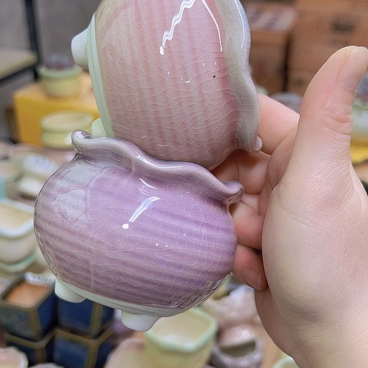 红陶陶瓷花盆当场满12包邮