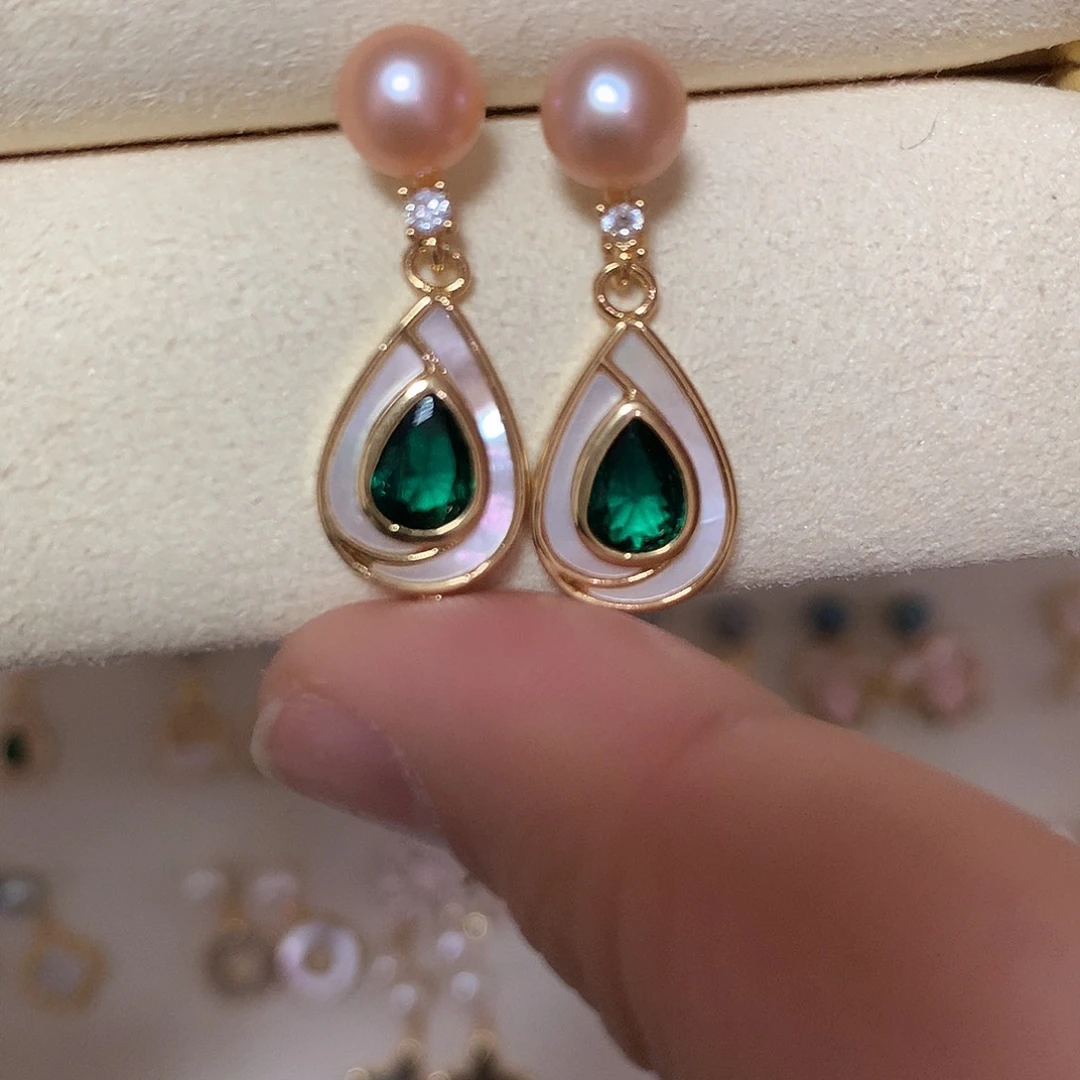 淡水珍珠耳饰合金?****