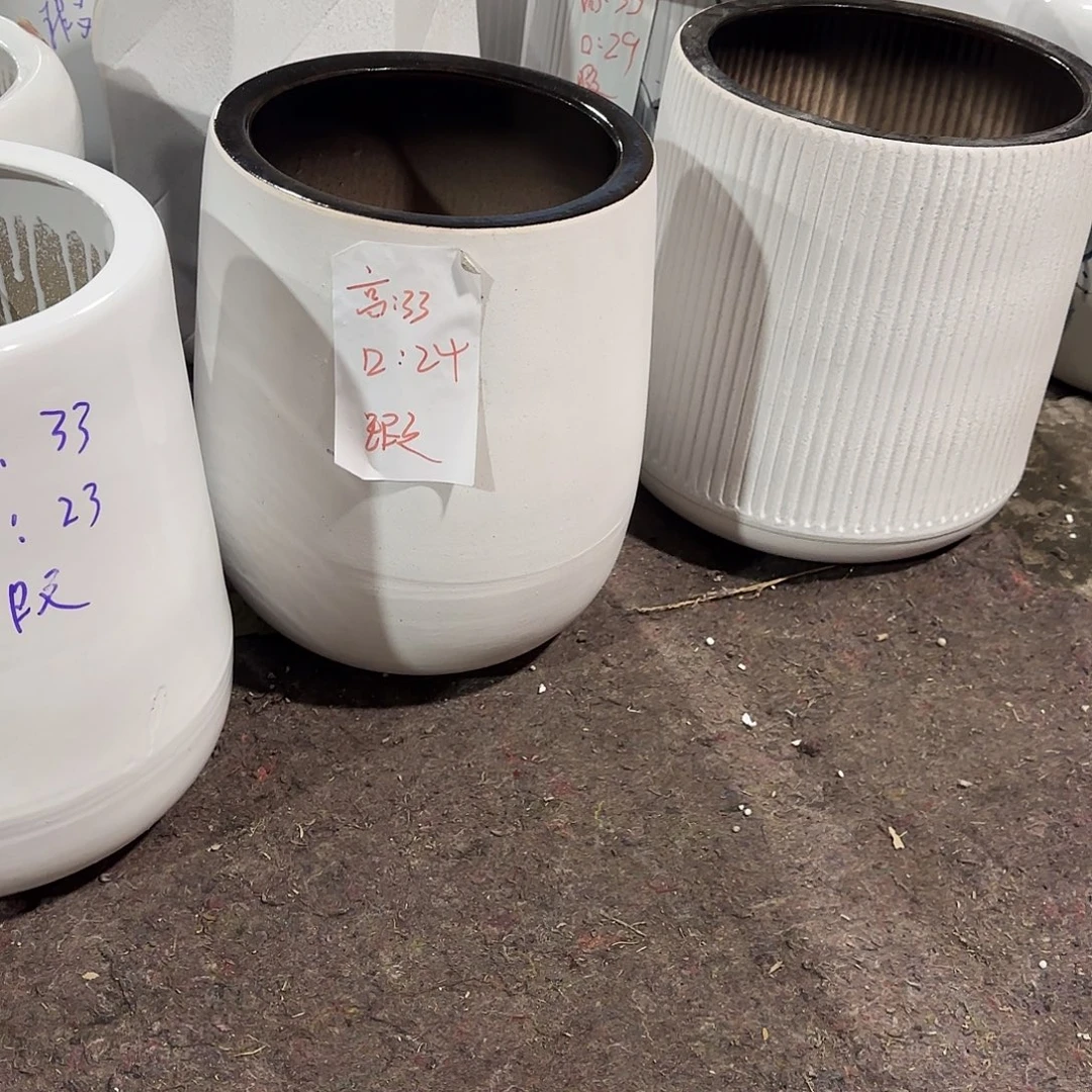 磨砂黑口小龙蛋一个花盆