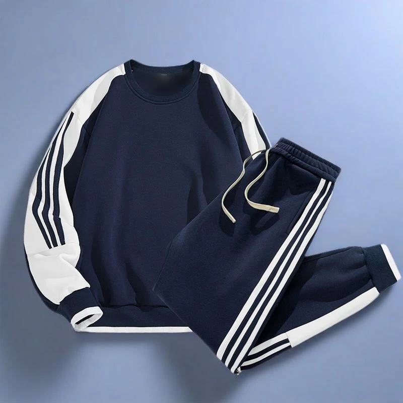 年圆领运动套装运动卫衣春秋季男女情侣潮流长裤宽松两件套潮