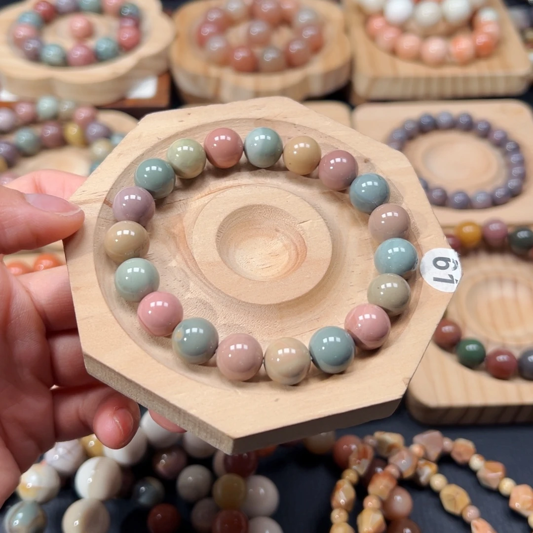 ღ***石英质玉未镶嵌手链44