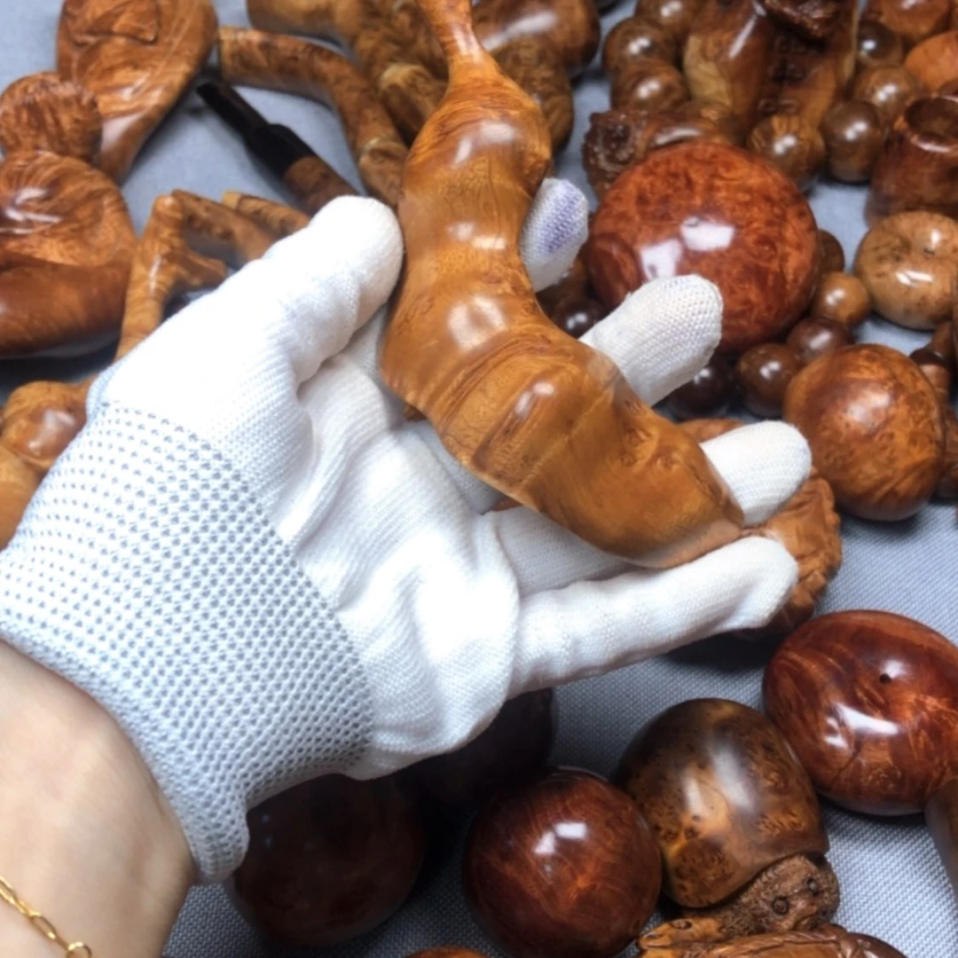 【闪购商品】木麻梨疙瘩火琉璃手把件