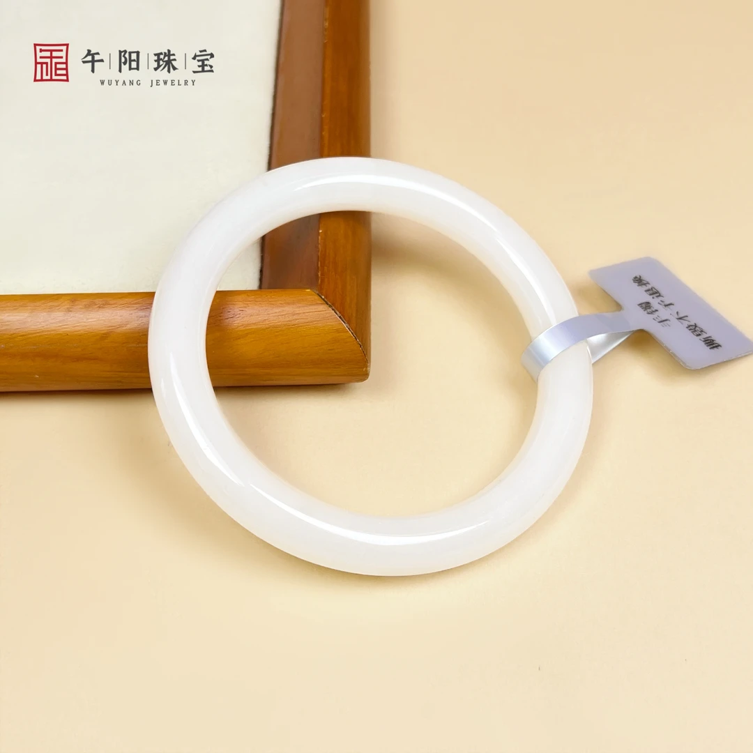 和田玉青海高冰白玉手镯SHD004多样性发一