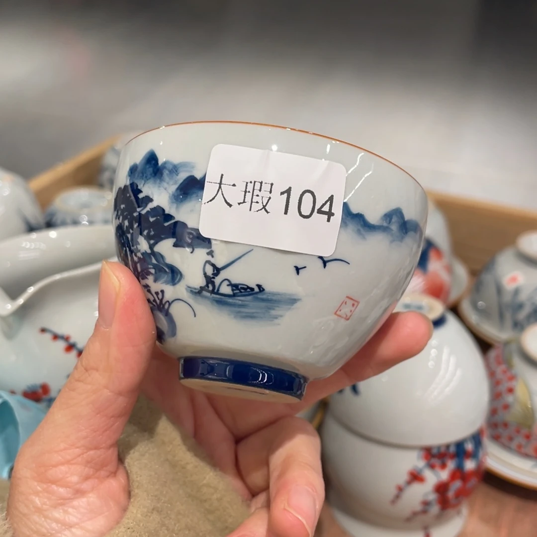 有瑕釉下彩纯手绘