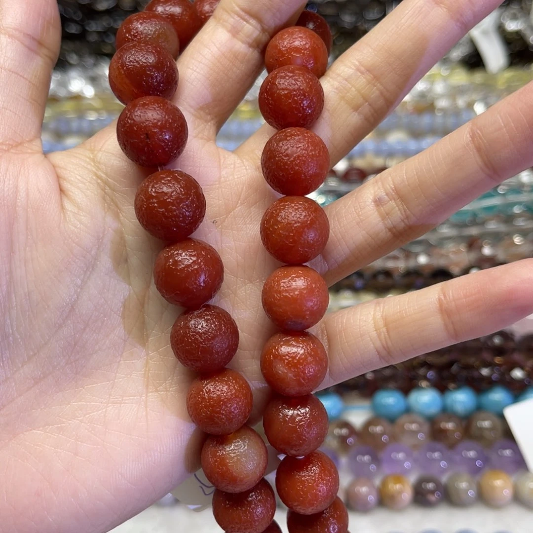 玛瑙/玉髓散珠天然老玛瑙卡长条38厘米