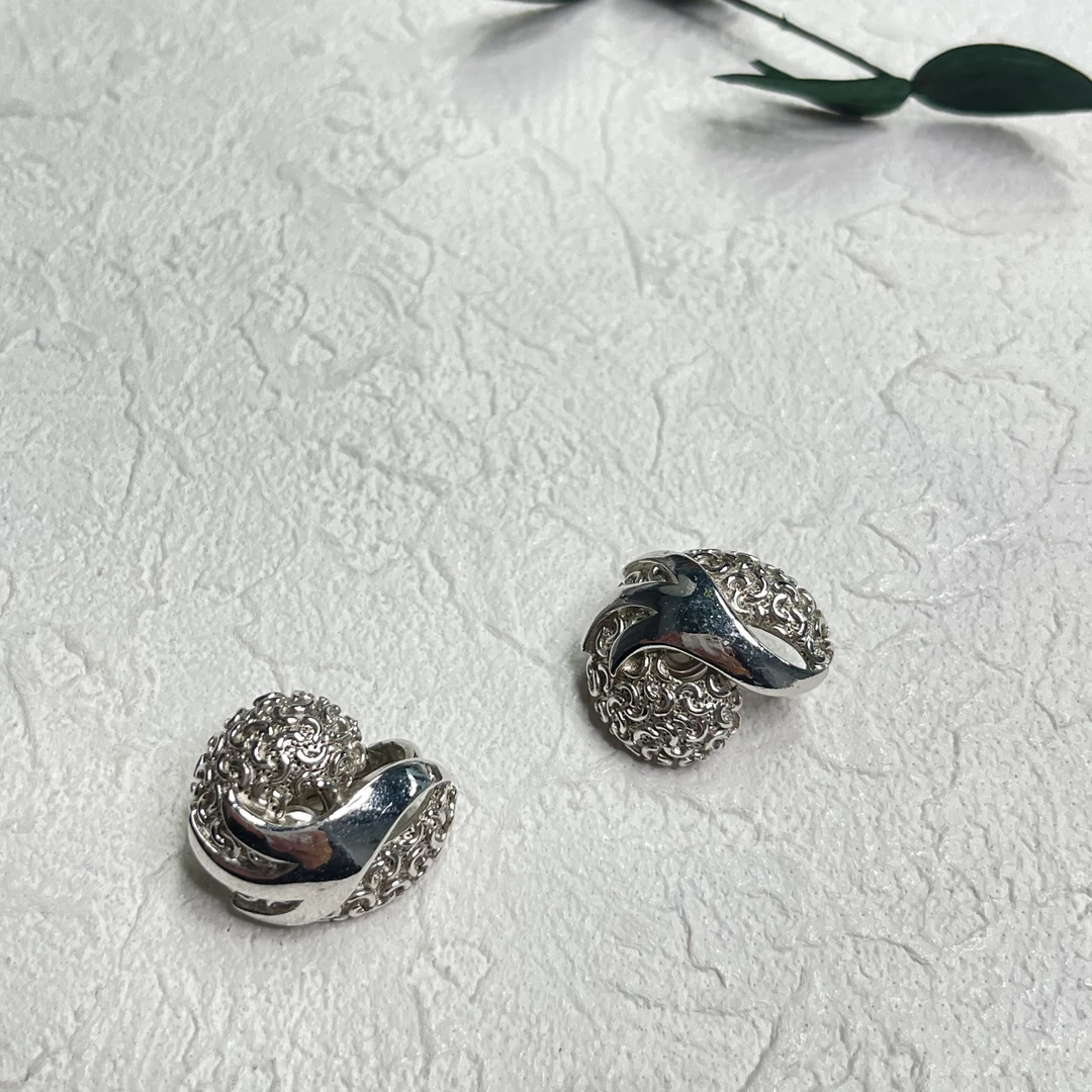 铜合金耳饰 【六六中古】孤品复古耳夹th4658