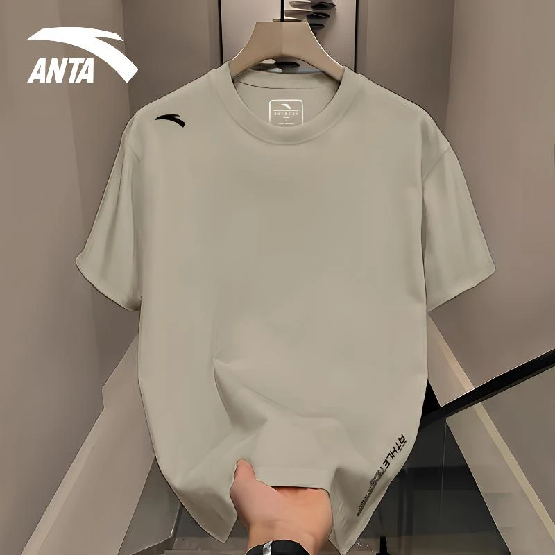 安踏冰丝t恤夏季新款速干运动上衣薄款男士短袖跑步透气T恤运动服