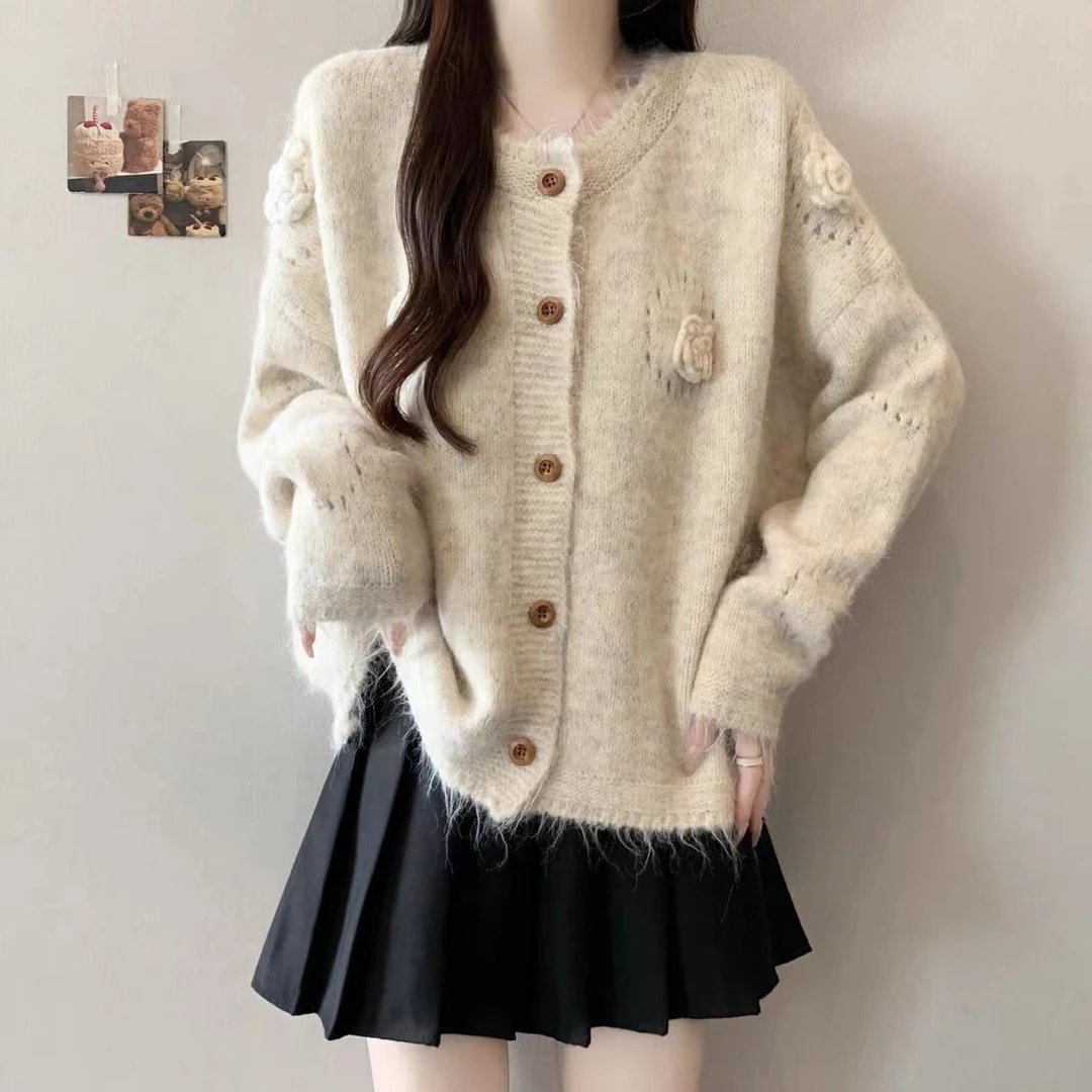 秋冬套头宽松百搭针织慵懒风001-200