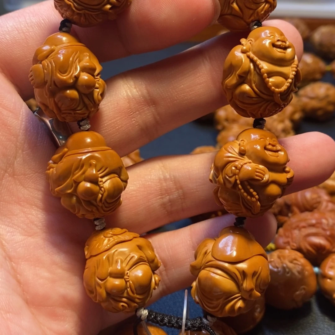 【闪购商品】橄榄核手串/手链苏工名家高精品水晶核八宝弥勒