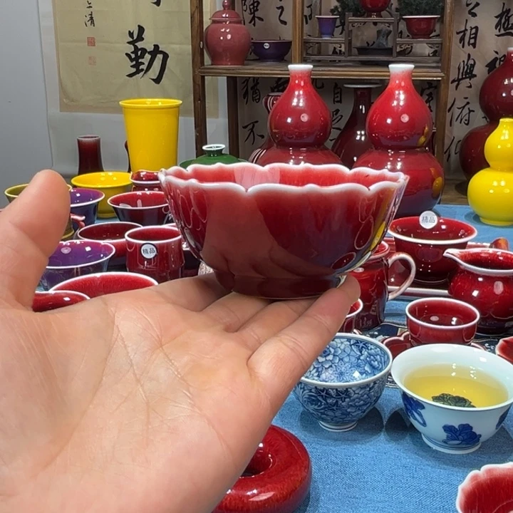 景德镇陶瓷花口杯福利