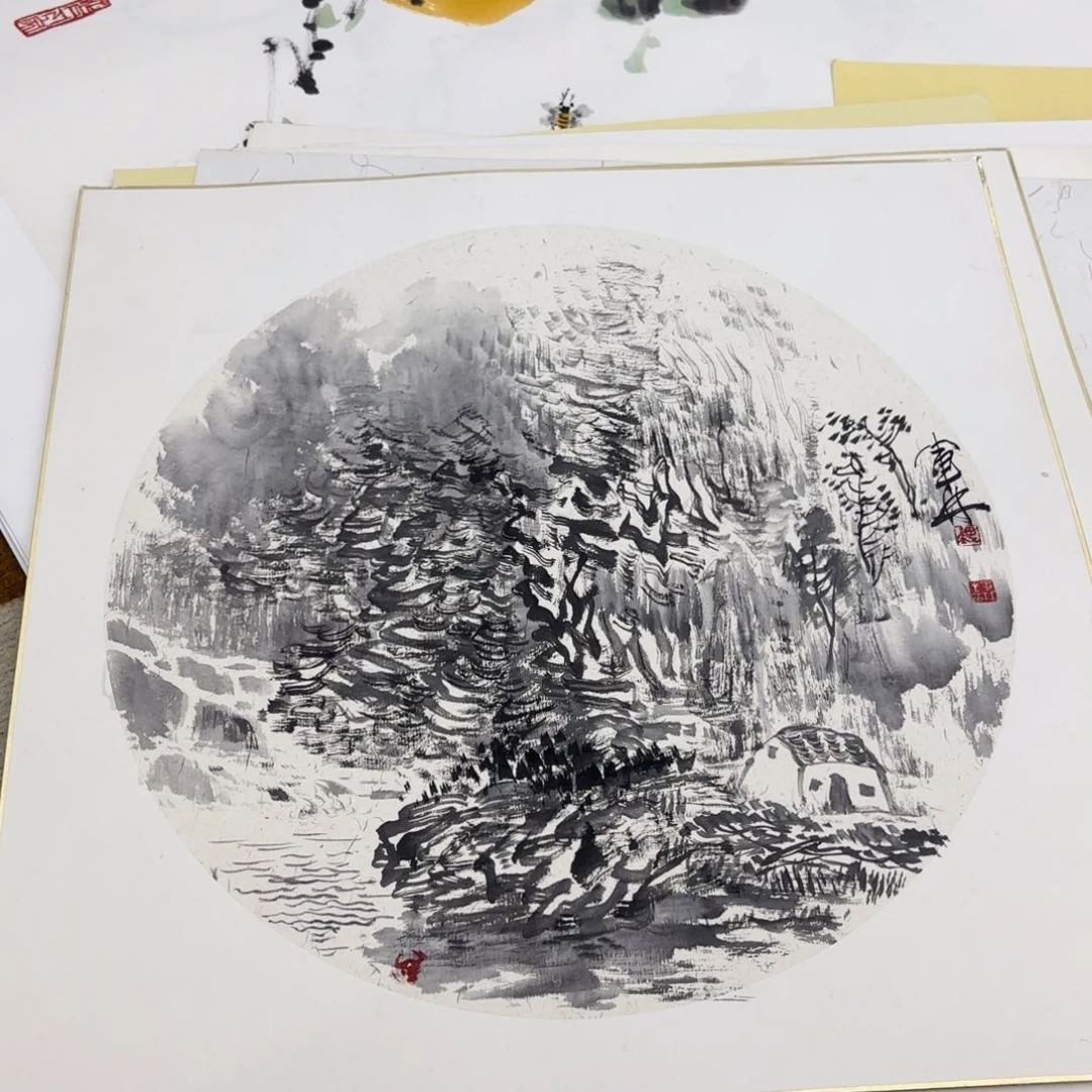 国画50-50斗方卡纸童